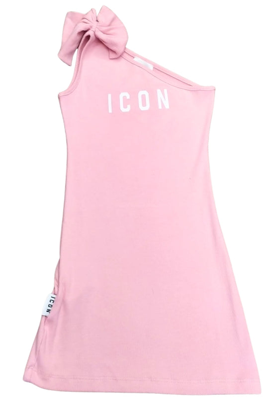 Abito da ragazza in cotone svasato monospalla IGDR001242