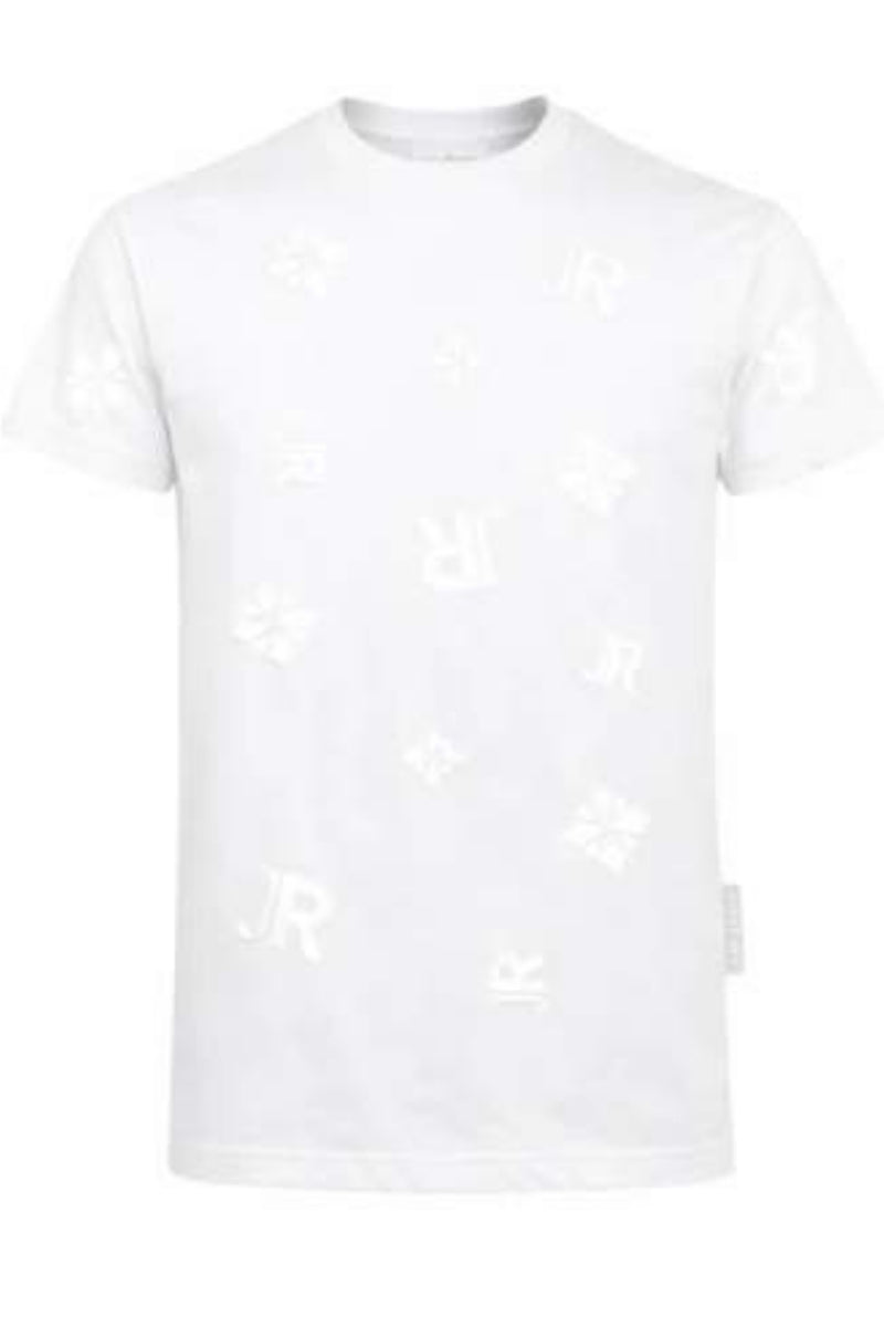 T-shirt da ragazzo in jersey di cotone con stampa logo monogram all over ton sur ton RBP26041TS