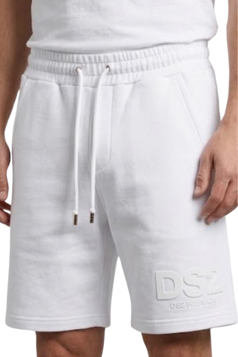 Bermuda da uomo con logo lettering in rilievo ton sur ton SS26206