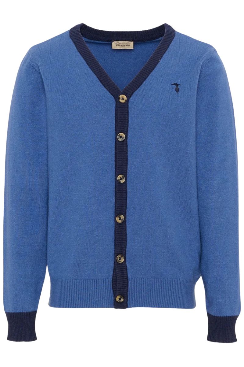 Cardigan da neonato e bambino con inserti a contrasto colore TIA26071CD