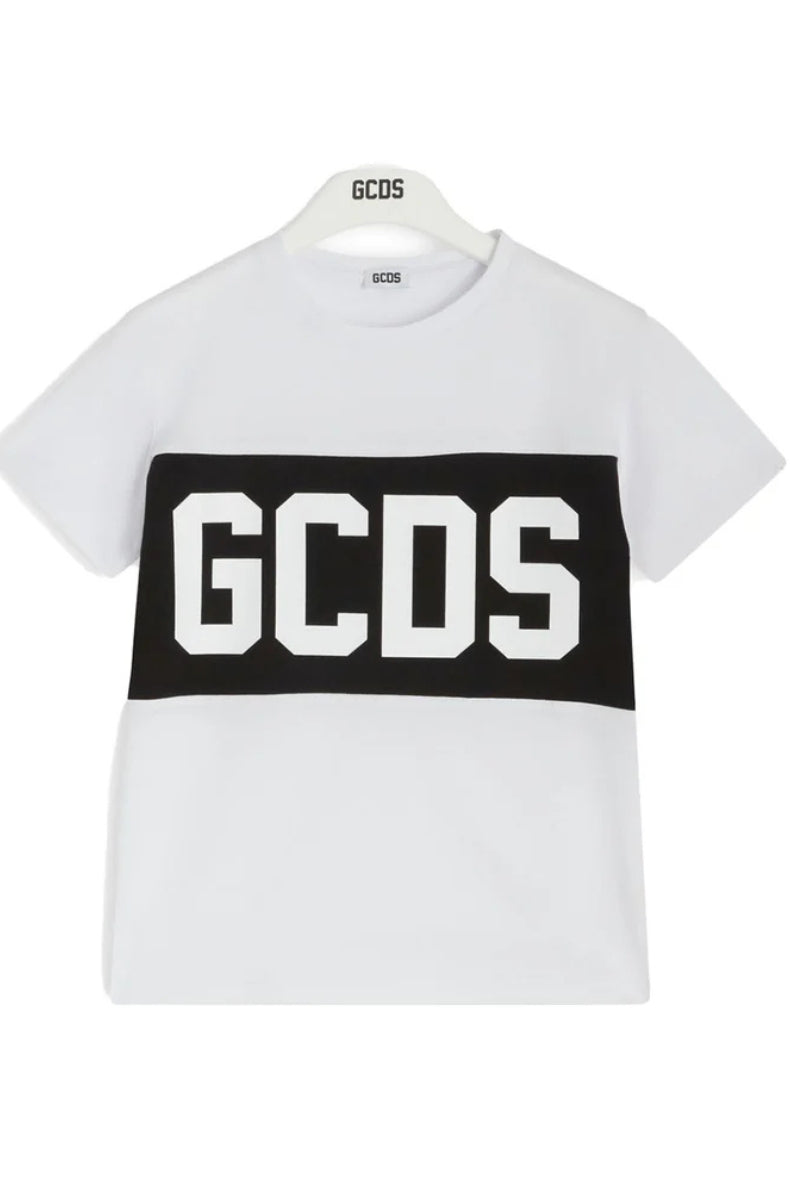 T-shirt da bambino e bambina con maxi con logo lettering a contrasto fronte e retro (6 anni) Z0UKQC585J105
