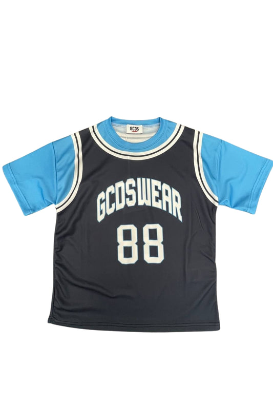 T-shirt da ragazzo in tessuto tecnico acetato sportivo C1BJQC706J338