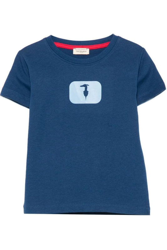 T-shirt da neonato e bambino in cotone con logo stampato a contrasto colore sul davanti TIP26093TS