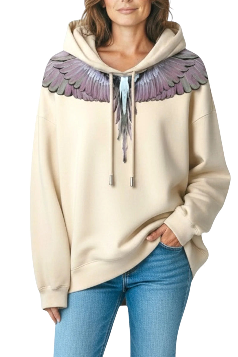 Felpa da ragazza in cotone con vestibilità oversize 25ICM30002