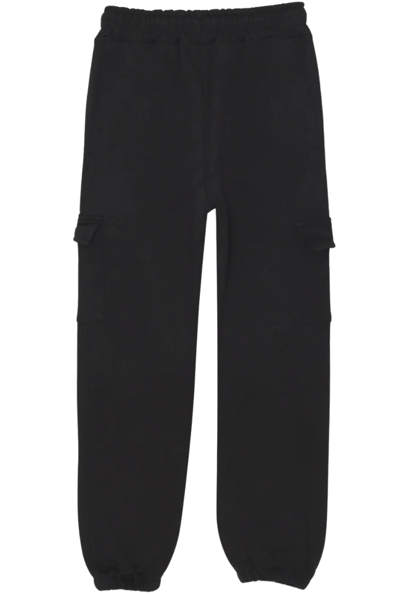 Pantaloni tuta da ragazzo modello cargo con logo lettering 25IDK58605