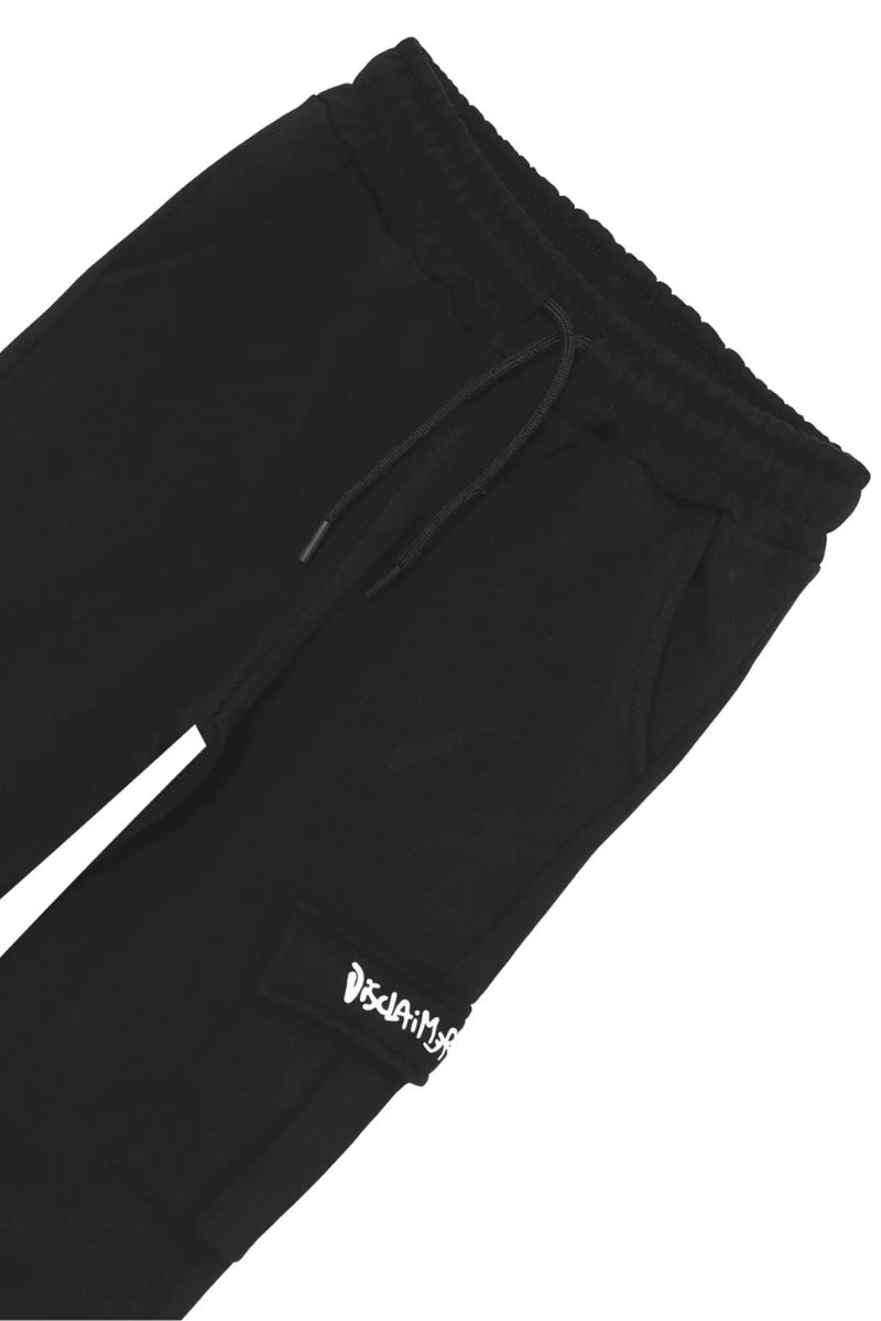 Pantaloni tuta da ragazzo modello cargo con logo lettering 25IDK58605