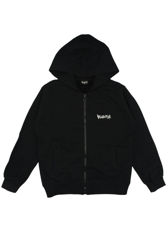 Felpa da ragazzo con cappuccio e grafica logo effetto vernice spray sul retro 25IDK58608