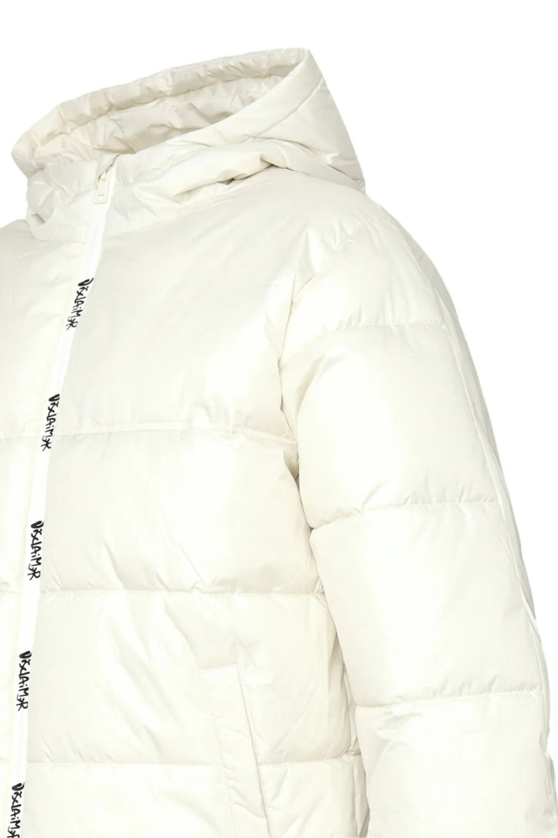 Giubbotto da ragazzo e ragazza in nylon con maxi logo a contrasto colore sul retro 25IDK58613