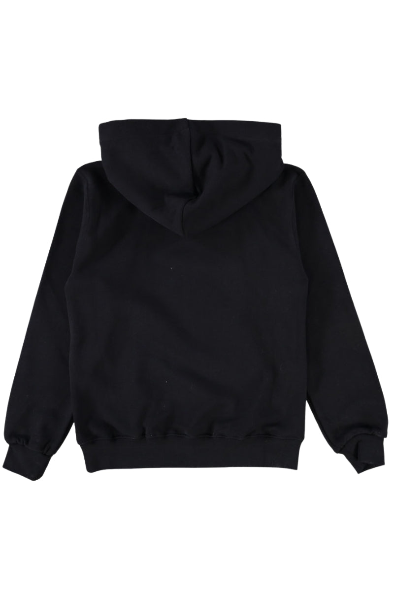 Felpa da ragazzo e ragazza con cappuccio e logo lettering effetto vernice spray 25IDK58616