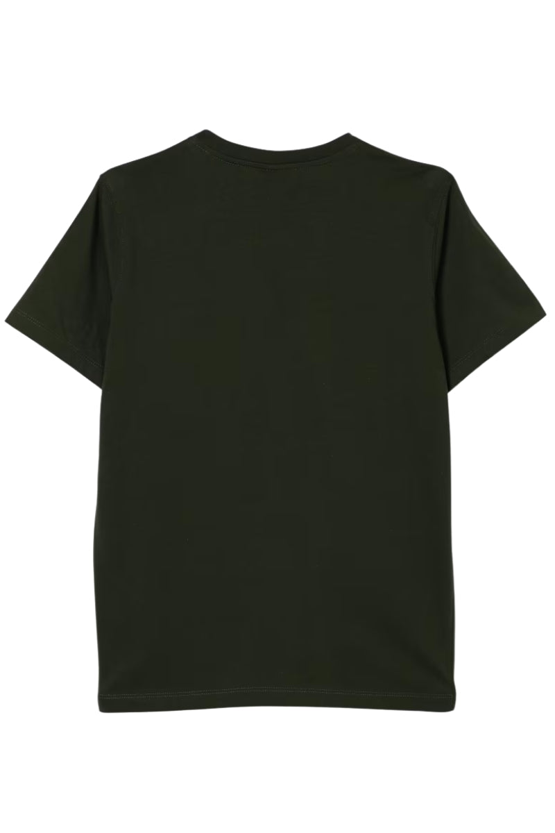 T-shirt girocollo da ragazzo e ragazza con logo lettering effetto vernice spray 25IDK58619