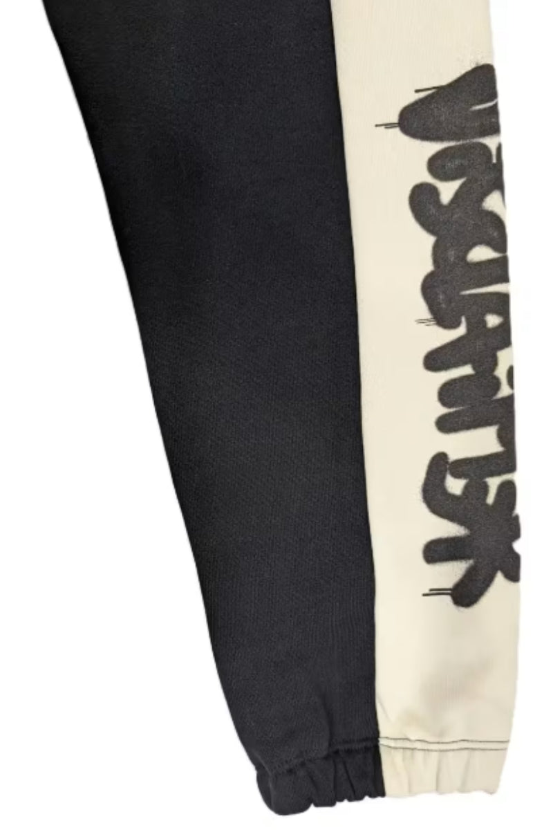 Pantaloni tuta da ragazzo e ragazza con fasce laterali a contrasto colore e logo 25IDK58684