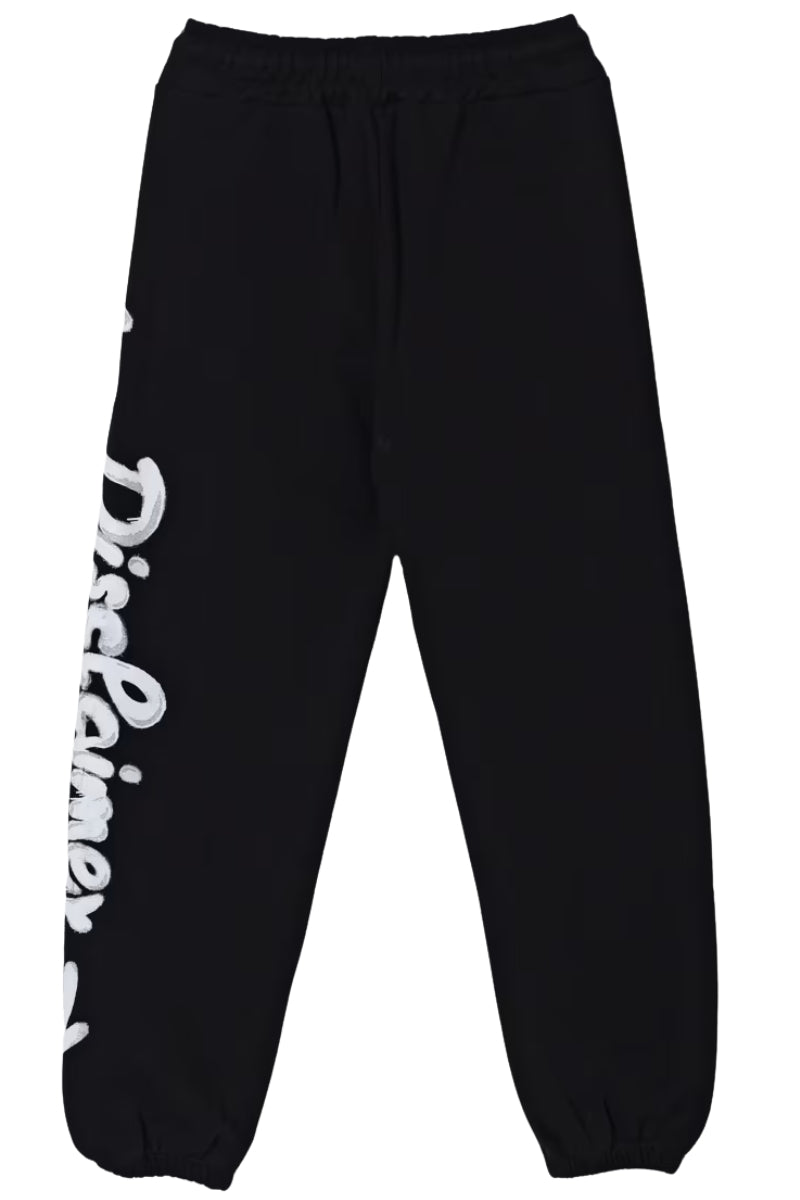 Pantaloni da ragazzo e ragazza modello jogging con maxi logo a contrasto sulla gamba sinistra 25IDK58701