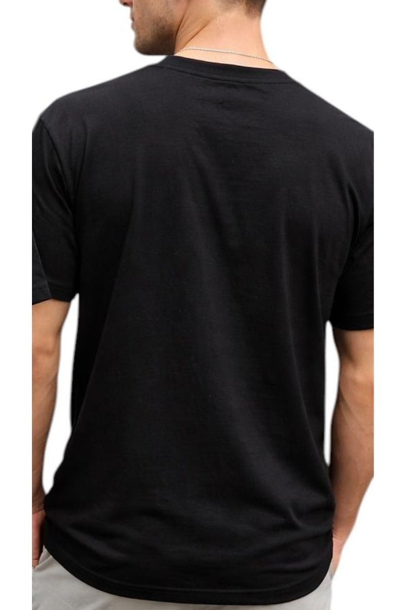 T-shirt da uomo in cotone con stampa frontale multi logo multicolor SS26B14