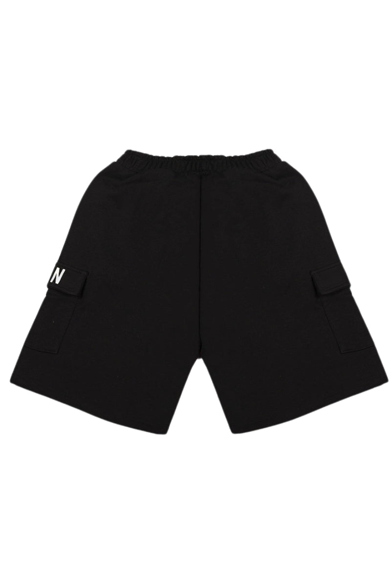 Bermuda cargo da ragazzo con logo lettering sulla patta laterale IBSH00689