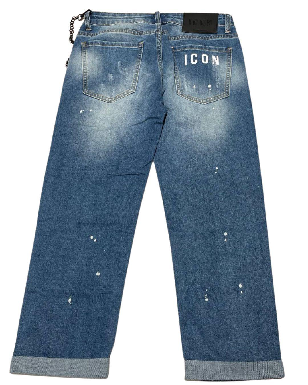 Jeans da ragazzo con catena logata in dotazione IBDT00450