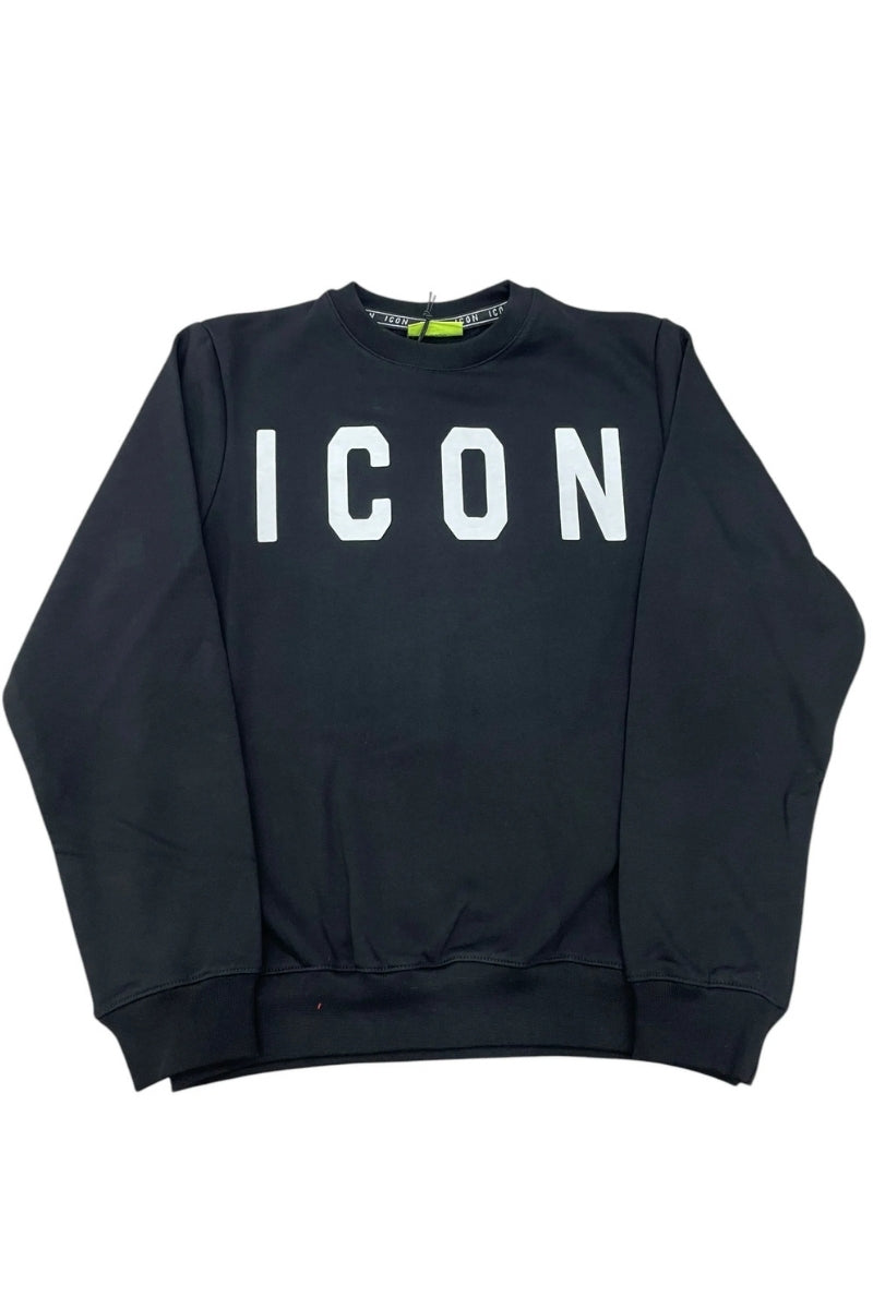 Felpa girocollo da ragazzo a maniche lunghe con logo IBSW00492