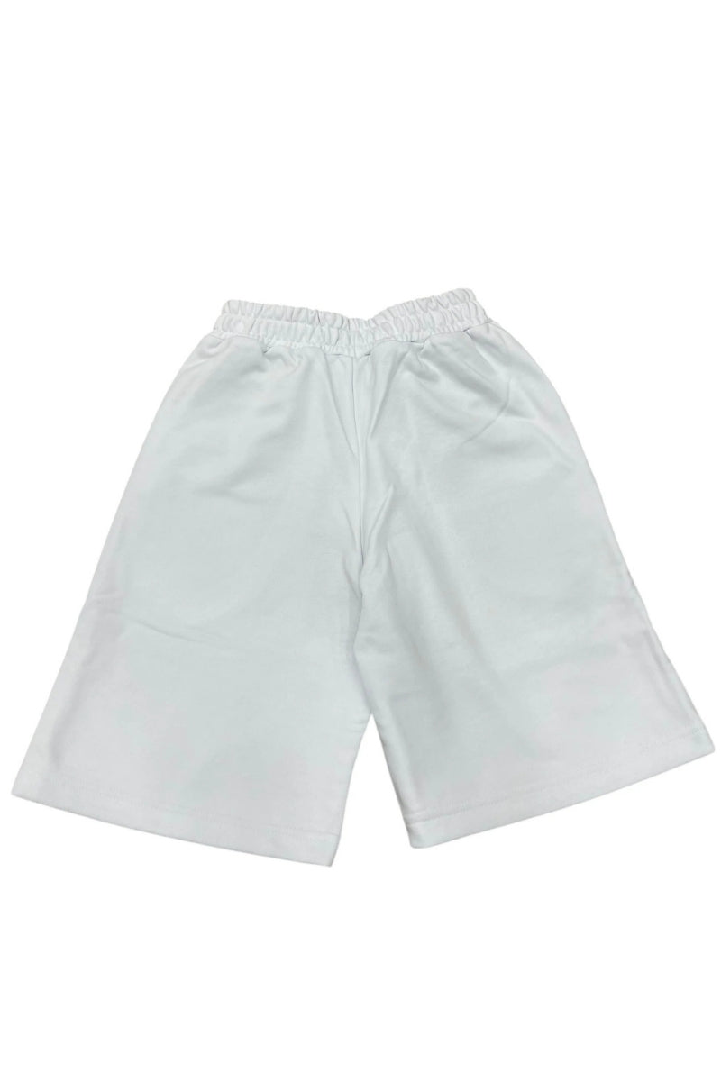 Bermuda da ragazzo con maxi logo lettering frontale e cinta elastica IBSH00491