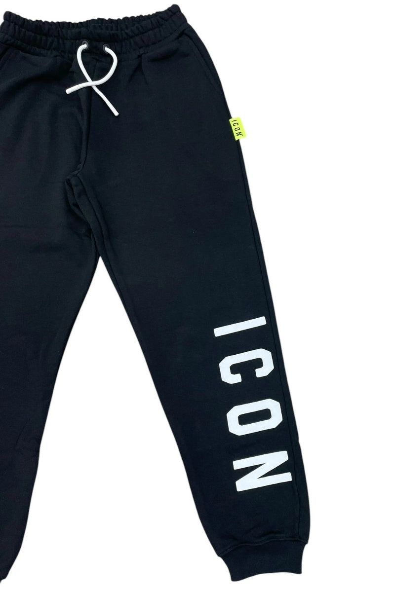 Pantaloni tuta da ragazzo con maxi logo lettering sulla gamba sinistra IBSP00495