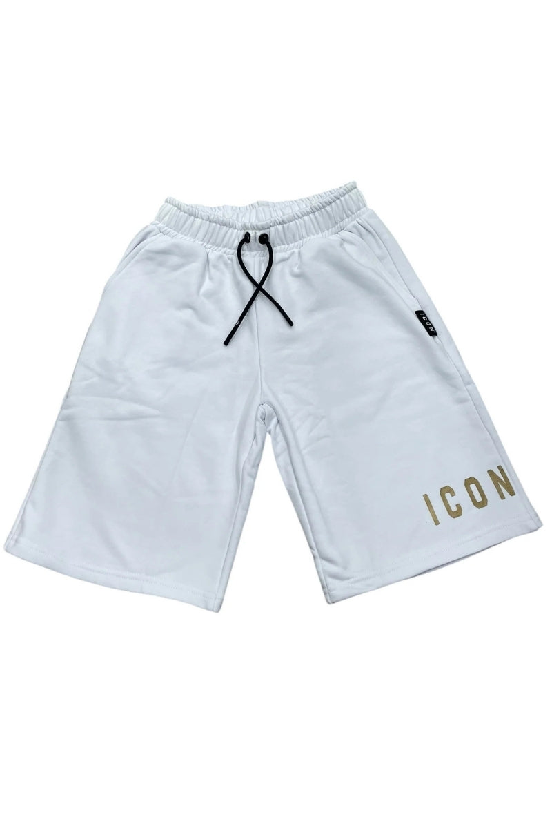 Bermuda da ragazzo con logo lettering oro sulla gamba sinistra IBSH00684