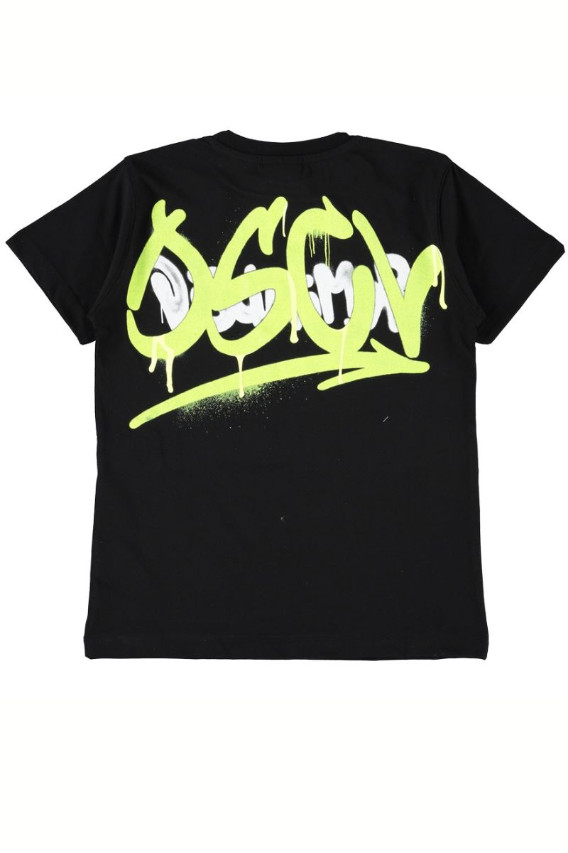 T-shirt girocollo da ragazzo con stampa con logo effetto vernice spray sul retro 25EDK58468