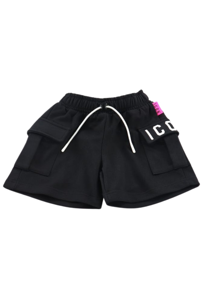 Shorts cargo da ragazza con logo lettering sulla patta laterale a sinistra IGSH00537