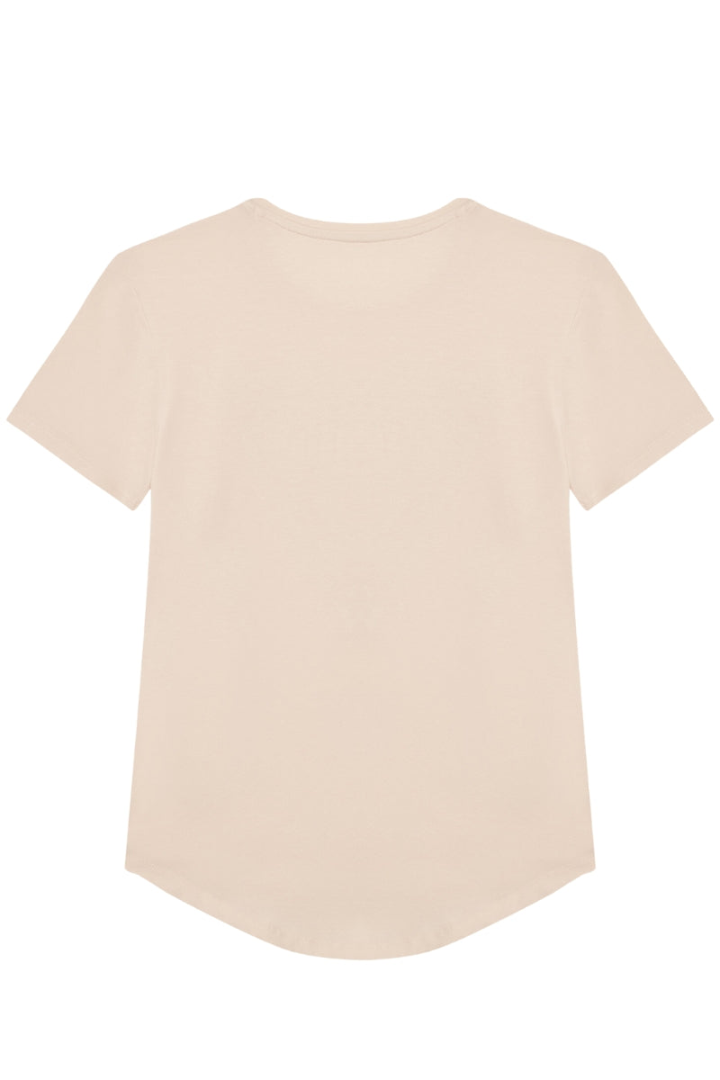 T-shirt girocollo da ragazza con triangolo logato con strass J5GI15K6YW4