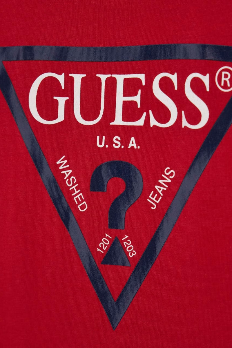 T-shirt girocollo da bambino con maxi triangolo logato a contrasto colore N73I55K8HM0