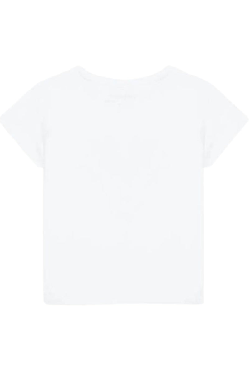 T-shirt girocollo da neonata e bambina con maxi triangolo logato frontale K5RI16K6YW4