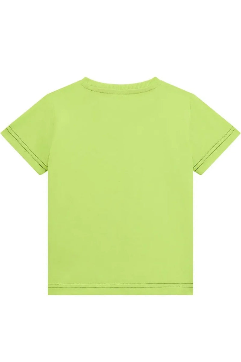 T-shirt girocollo da neonato e bambino con maxi stampa logata sul fondo a sinistra N5RI15K8HM4