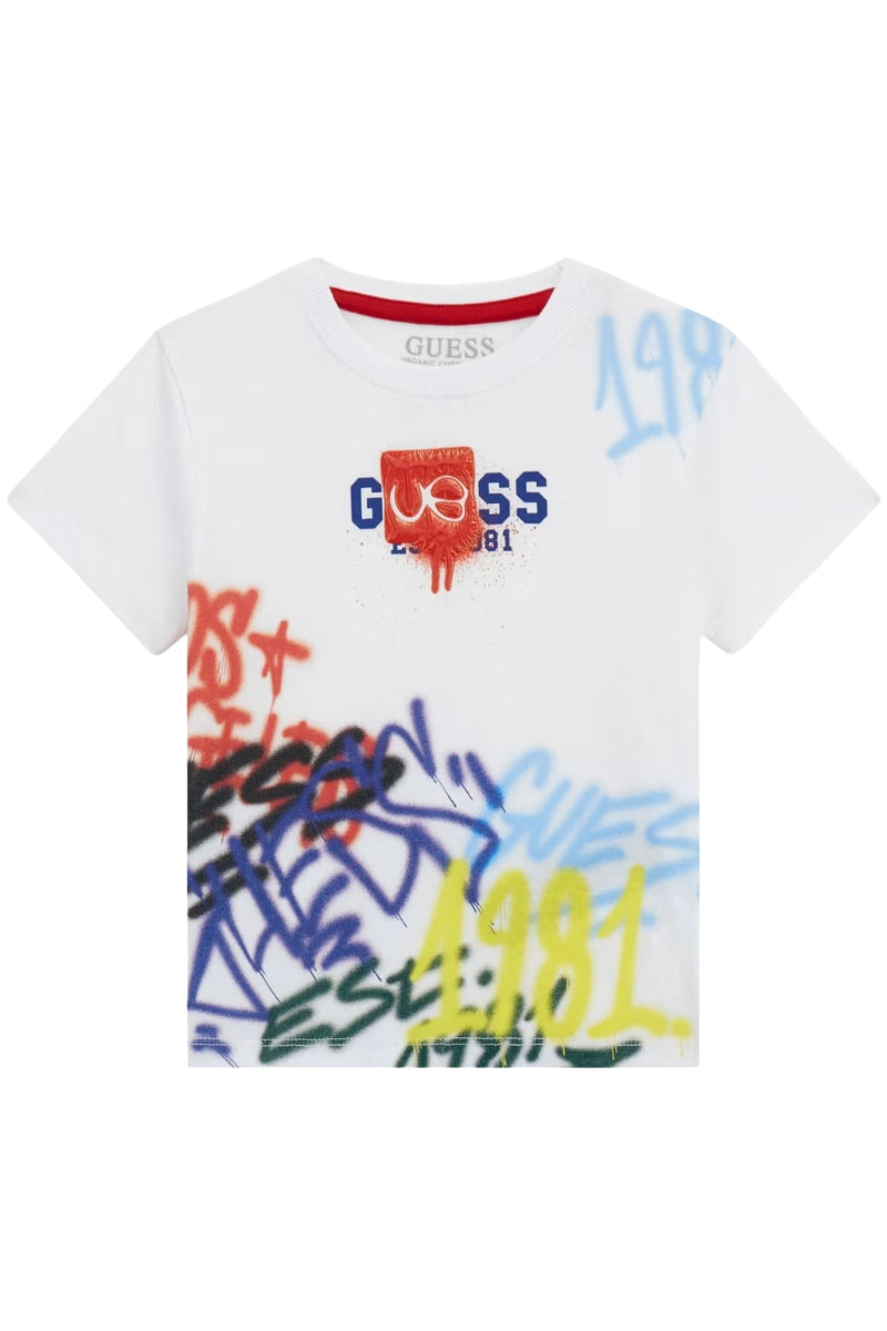 T-shirt da neonato e bambino con stampa scritte bomboletta spray N5RI11K8HM4