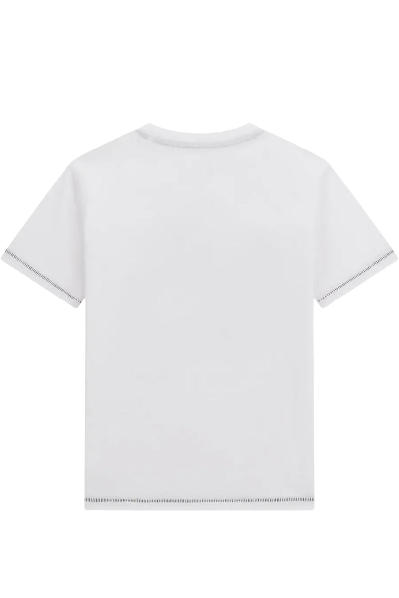 T-shirt girocollo da ragazzo con stampa frontale a contrasto colore L5RI22K8HM4