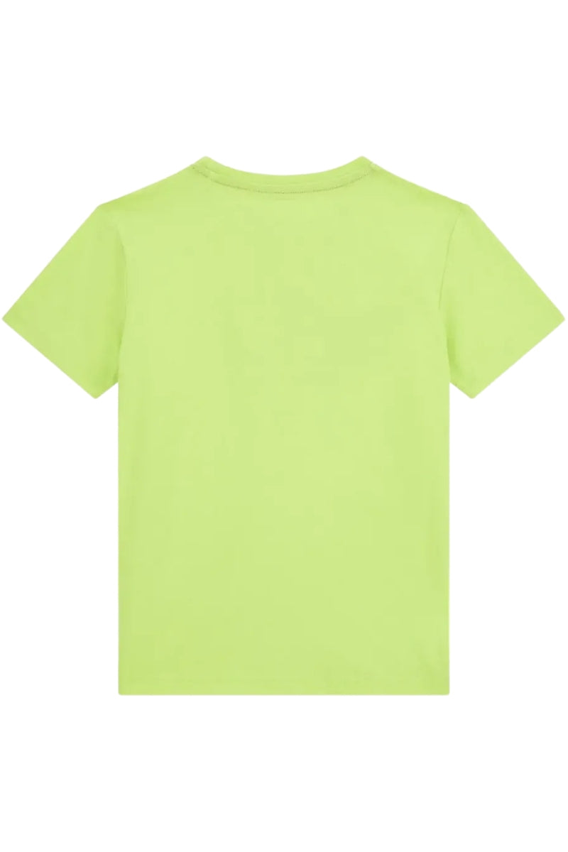 T-shirt girocollo da ragazzo con stampa onda stilizzata e logo L5RI13K8HM4