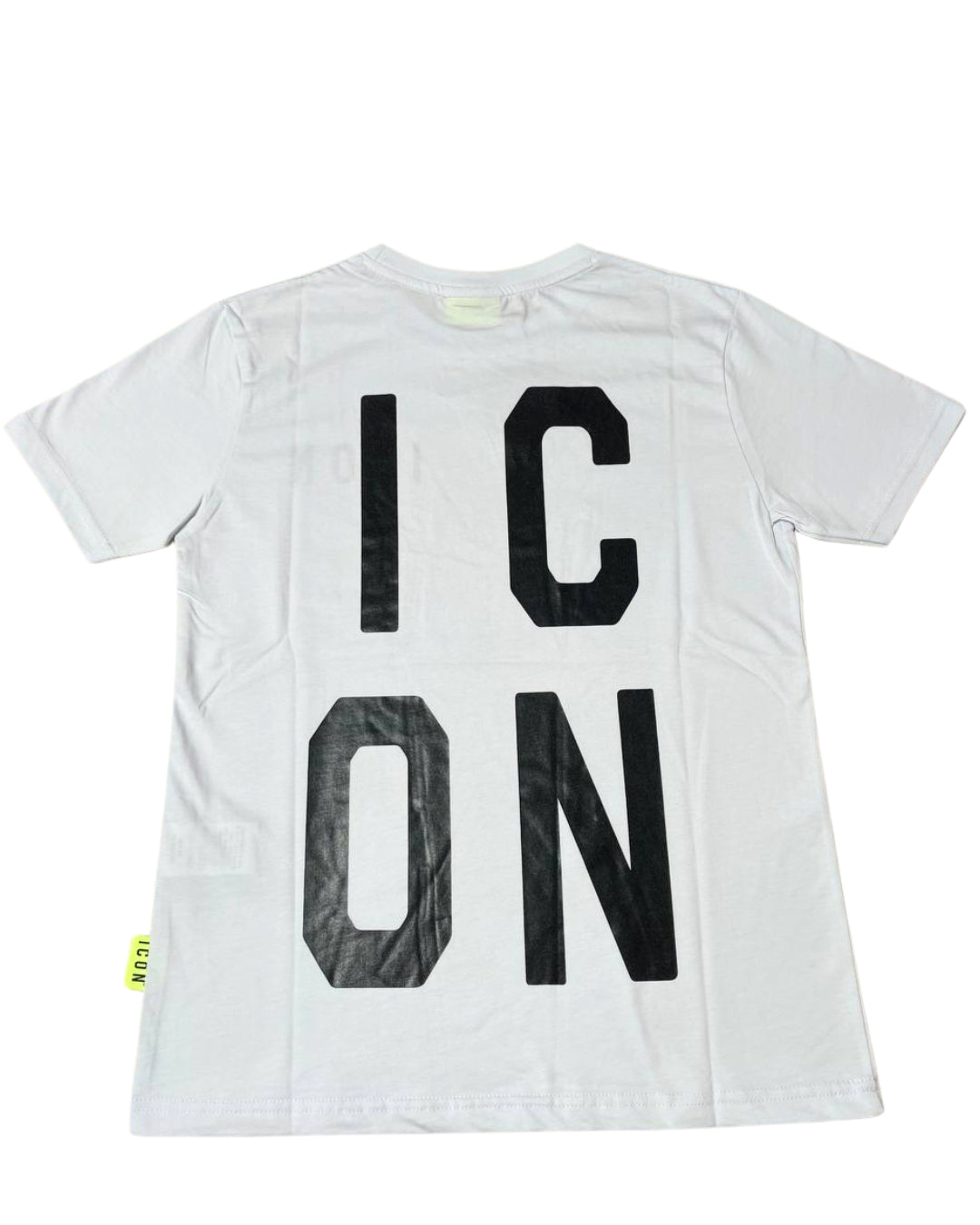 T-shirt da ragazzo a maniche corte con maxi logo lettering sul retro IBKS00487