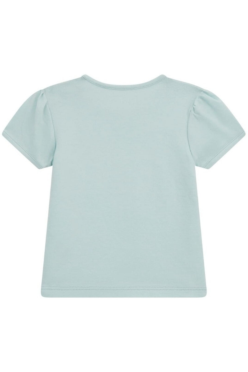 T-shirt girocollo da neonata con arricciatura sulle spalle A5RI03K6YW4