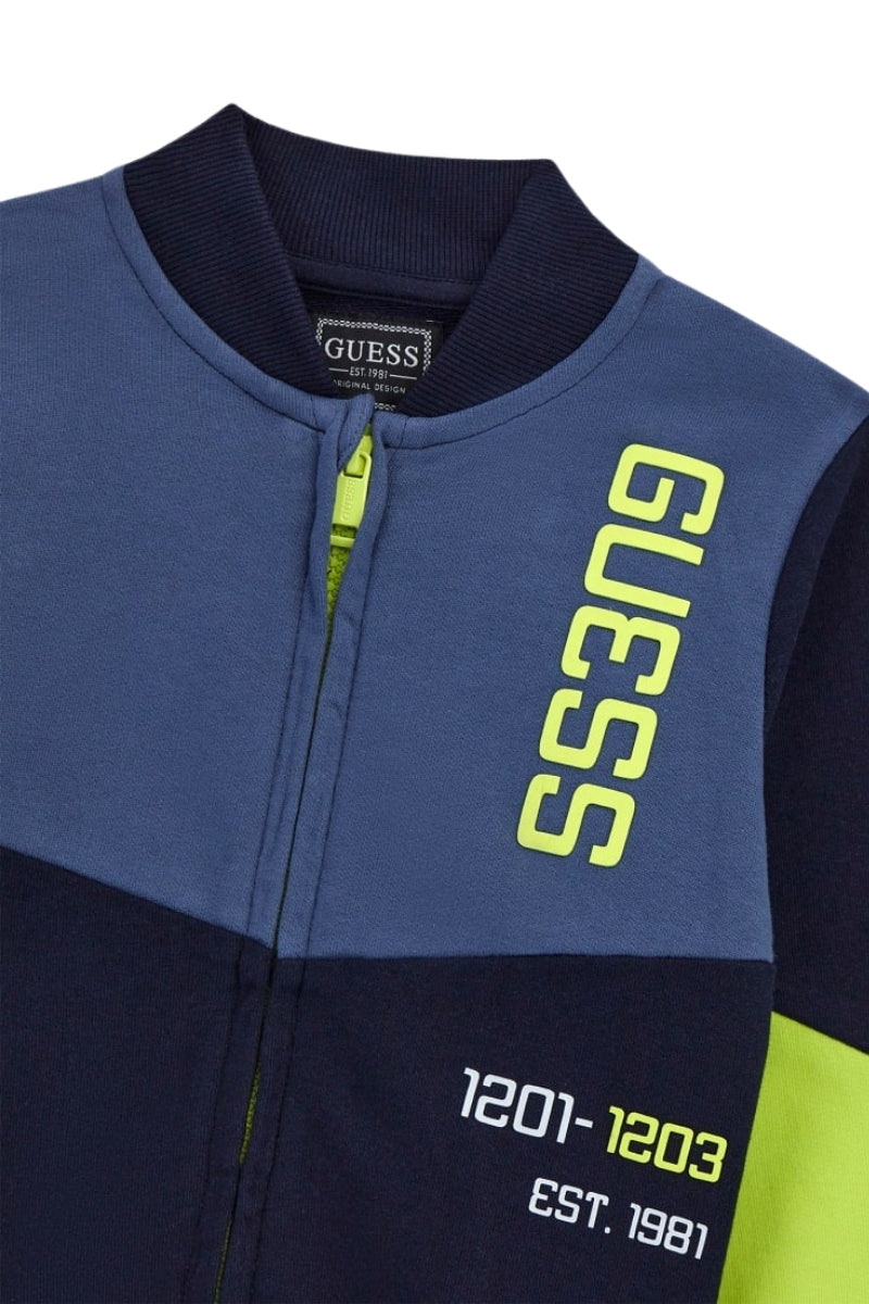 Tuta da bambino due pezzi con felpa, pantalone e dettagli con colori a contrasto N5RG06KA6R4