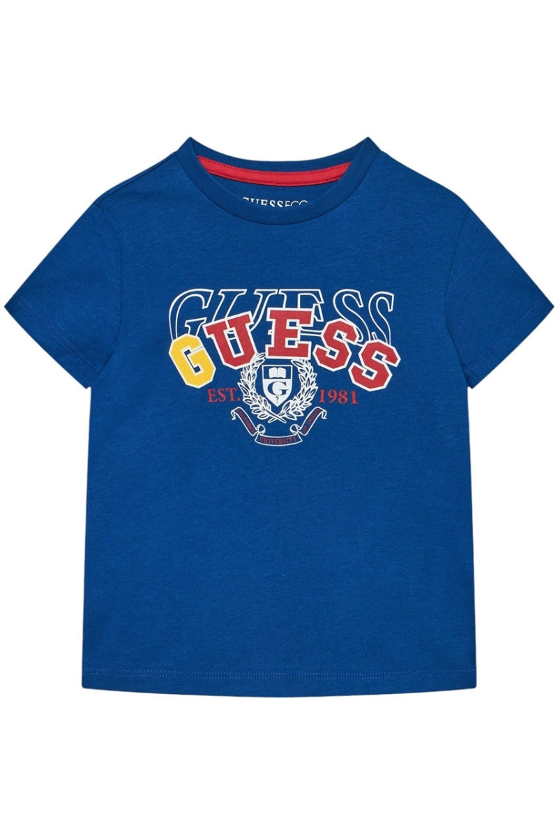 T-shirt girocollo da bambino con stampa con doppio logo N5RI00K8HM4