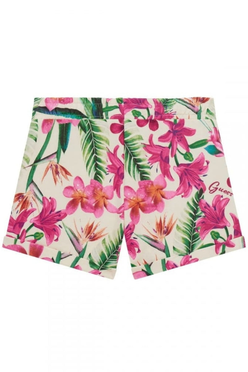 Shorts da bambina e ragazza con stampa floreale all over multicolor J5GD22KA6R4