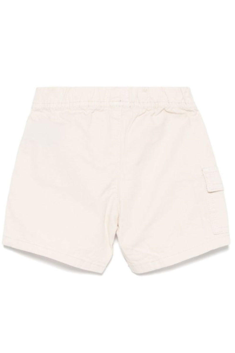 Bermuda da neonato con multi logo lettering ricamato sul fondo TIP25023BE