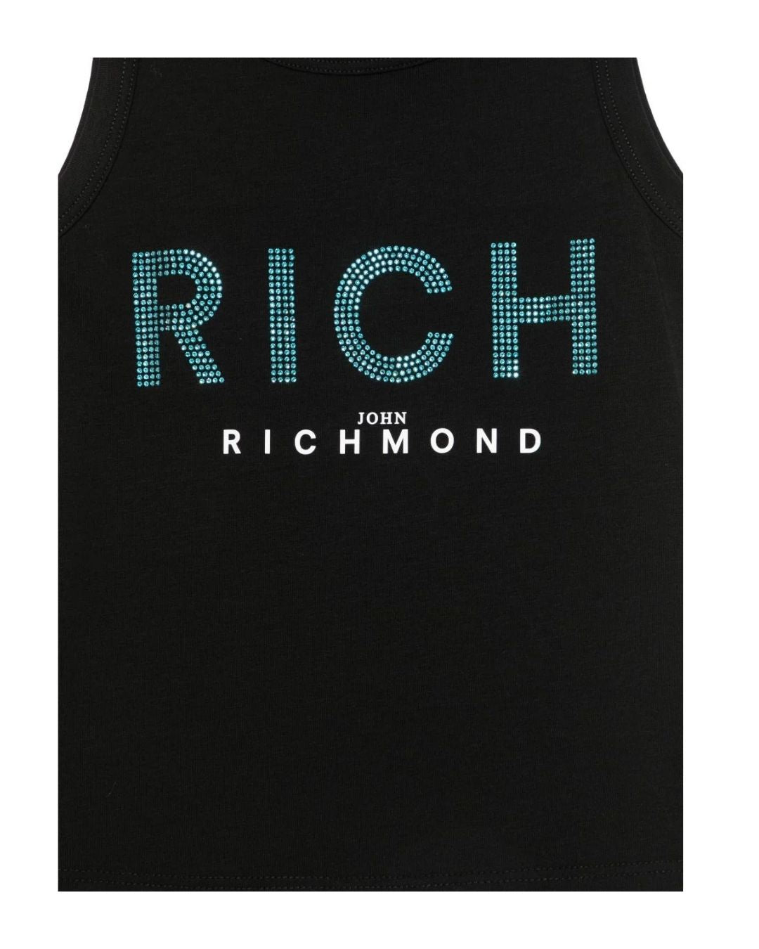 Canotta da ragazza con maxi logo RICH con strass RGP25133