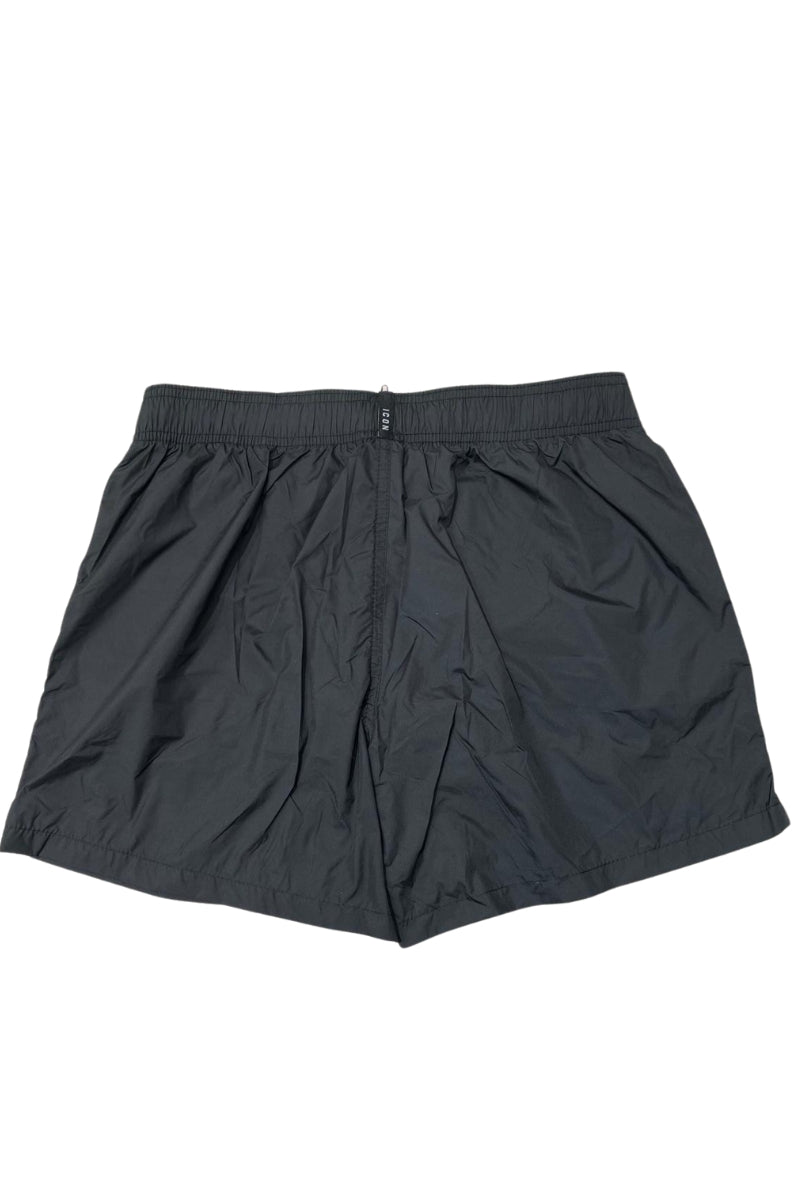 Costume da bagno modello boxer con maxi logo lettering a sinistra  IBCS00431