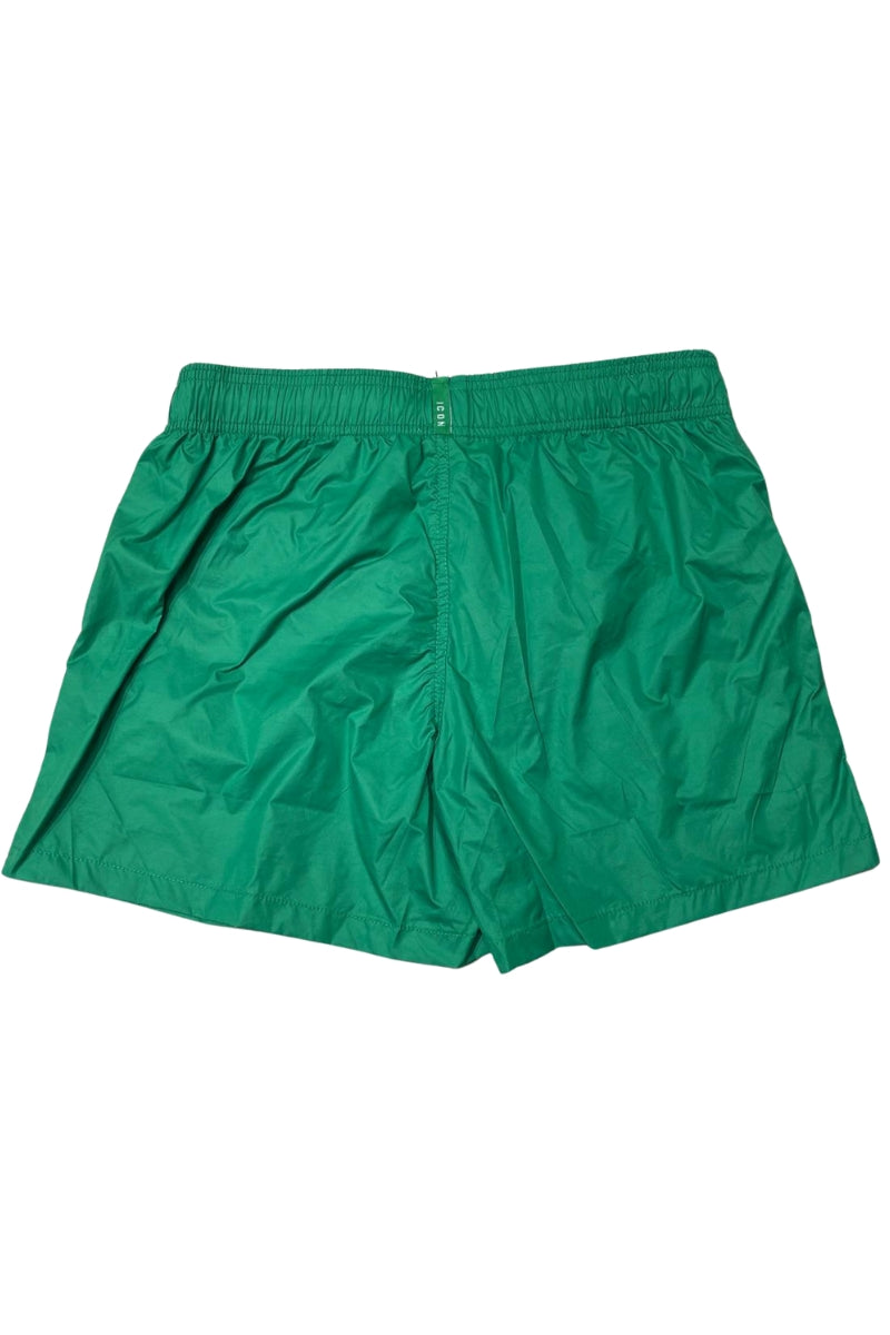 Costume da bagno modello boxer con maxi logo lettering a sinistra  IBCS00431