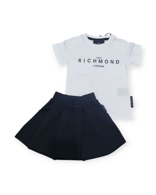 Completo da ragazza due pezzi con t-shirt e gonna RGP25005