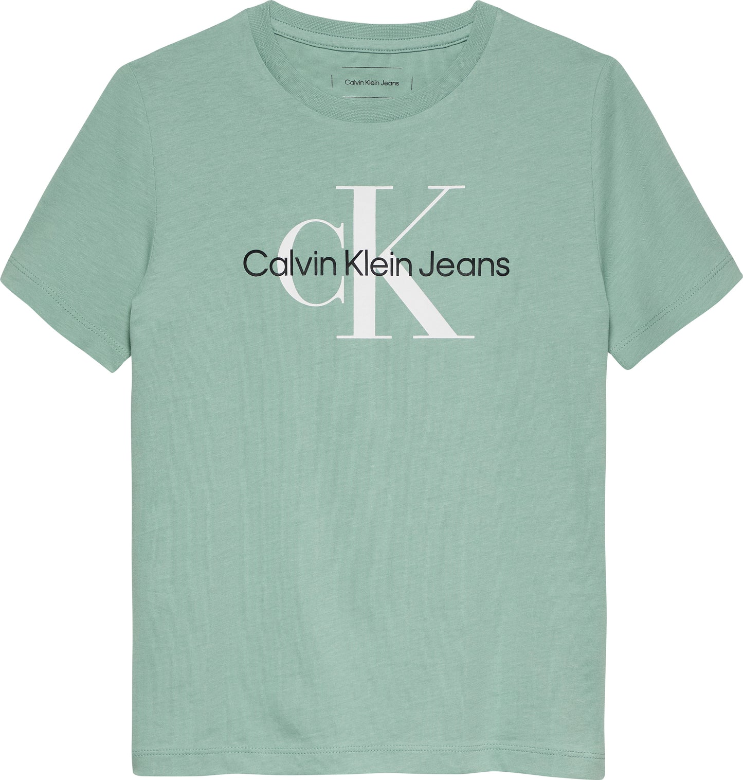 T-shirt girocollo da bambino e ragazzo in jersey di cotone con maxi logo moonogram - IU0IU00676