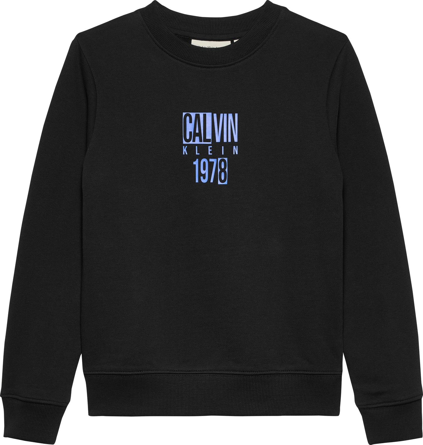 Felpa girocollo da bambino e ragazzo a maniche lunghe con logo lettering a costrasto - IB0IB02472