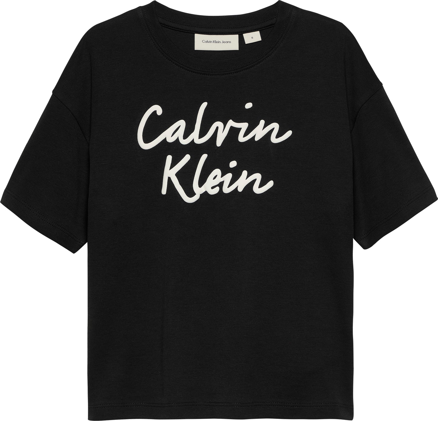 T-shirt girocollo da bambina e ragazza a maniche corte con logo lettering frontale - IG0IG02864