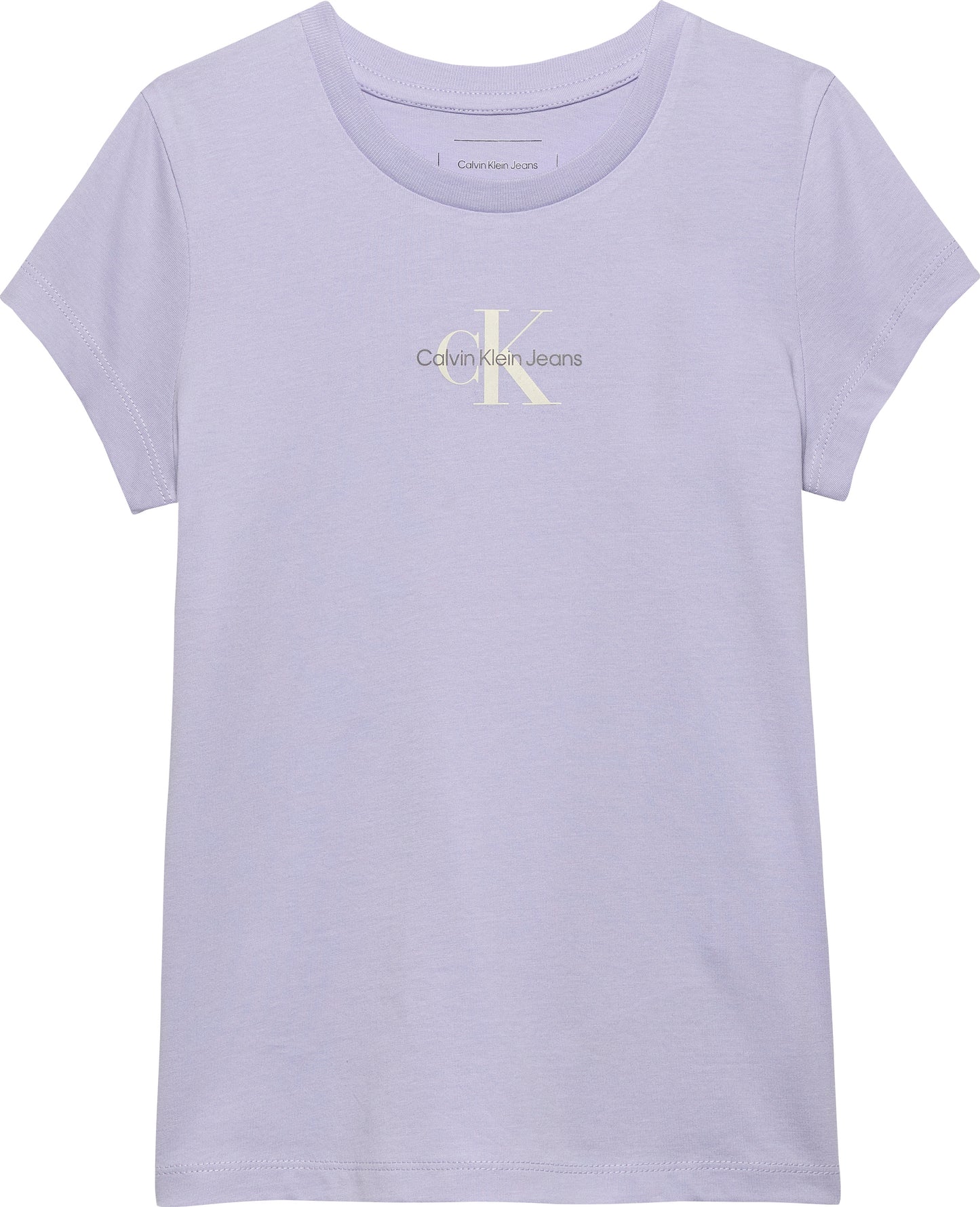 T-shirt girocollo da bambina e ragazza in jersey di cotone con logo monogram - IG0IG01470