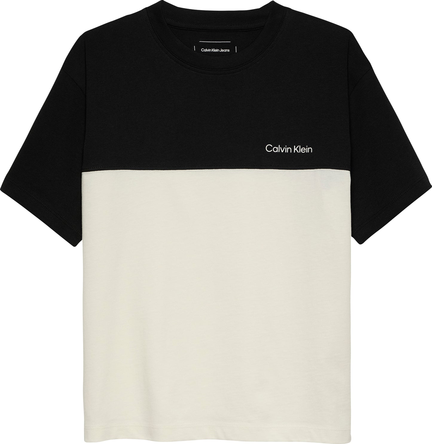 T-shirt da ragazzo oversize in jersey di cotone con logo lettering - IB0IB02450