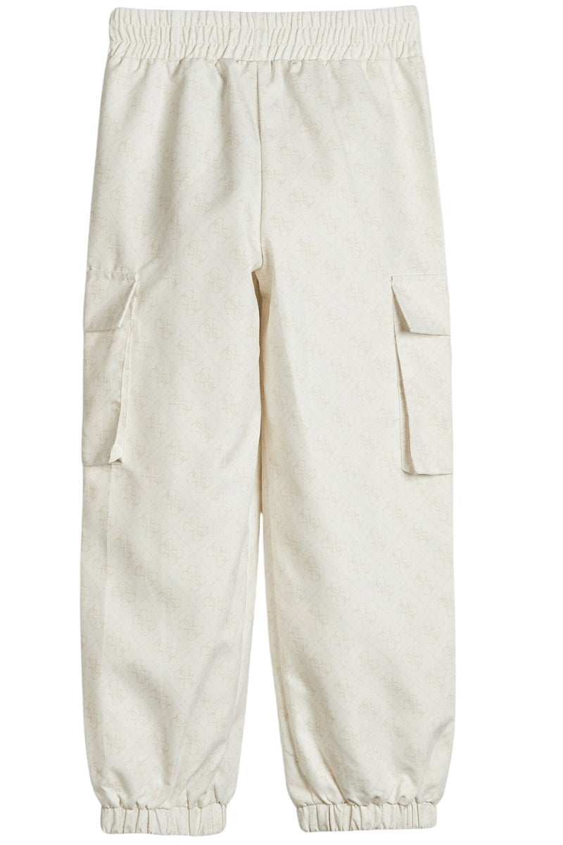 Pantaloni cargo da ragazza con stampa logo 4G all over J6RB03WH2K0