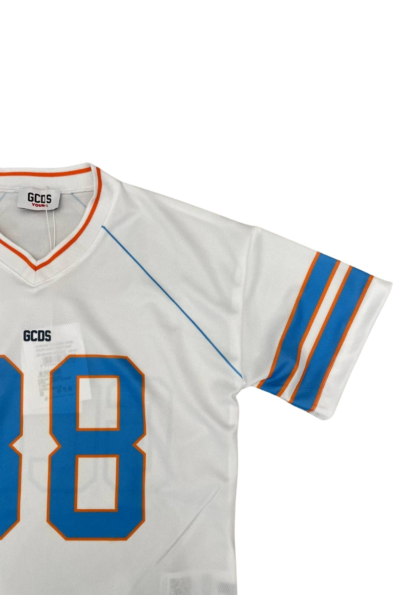 T-shirt da ragazzo in tessuto tecnico acetato sportivo con stampa "88" a contrasto C1BJQC709J338