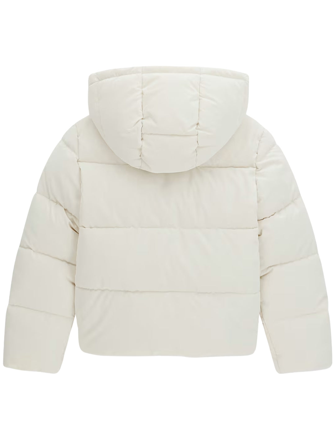Giubbotto pesante da ragazza con multi logo lettering stampato ton sur ton sul davanti in verticale  J6BL02W3993
